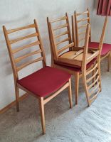 Vintage 4 Stühle Massivholz Mid Century Esszimmer Stuhl  60 ziger München - Allach-Untermenzing Vorschau
