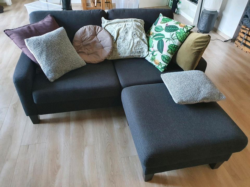 Couch Couchgarnitur Sitzgarnitur Anthrazit ca. 160x93 in Mülheim (Ruhr)