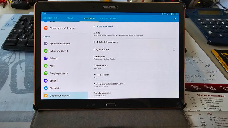 Samsung Galaxy Tab S T805 LTE 26,6 cm (10,5 Zoll) Tablet-PC in Aalen