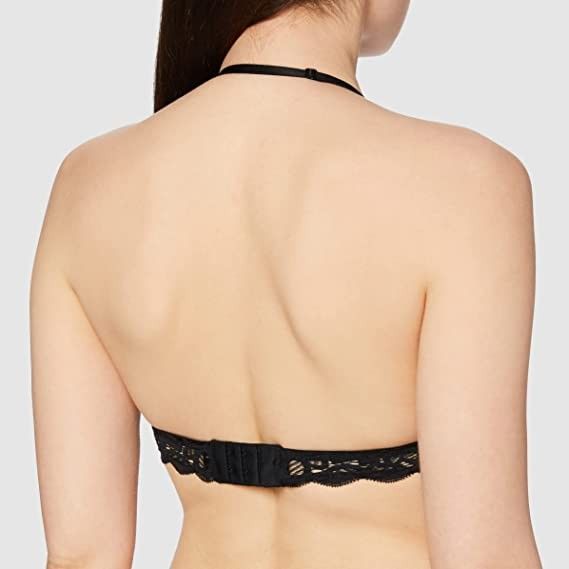 Iris & Lilly Damen Bralette mit Häkelspitze, Schwarz, Gr.36 in Körle