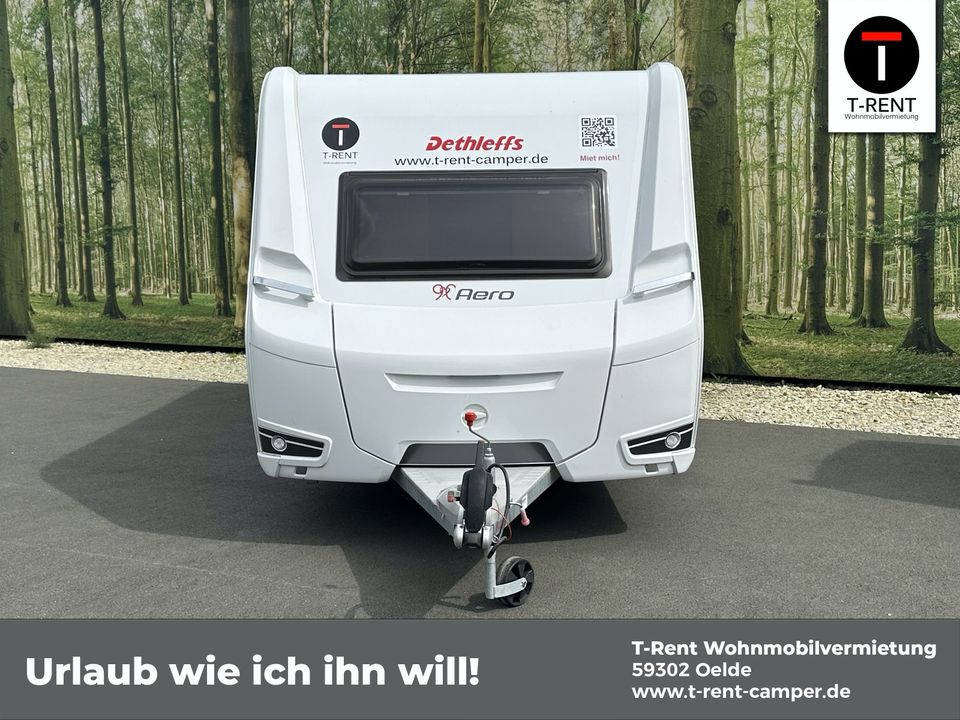 Dethleffs AERO 490 QSK Wohnwagen mieten 6.7.-24.7.24 Familie in Oelde