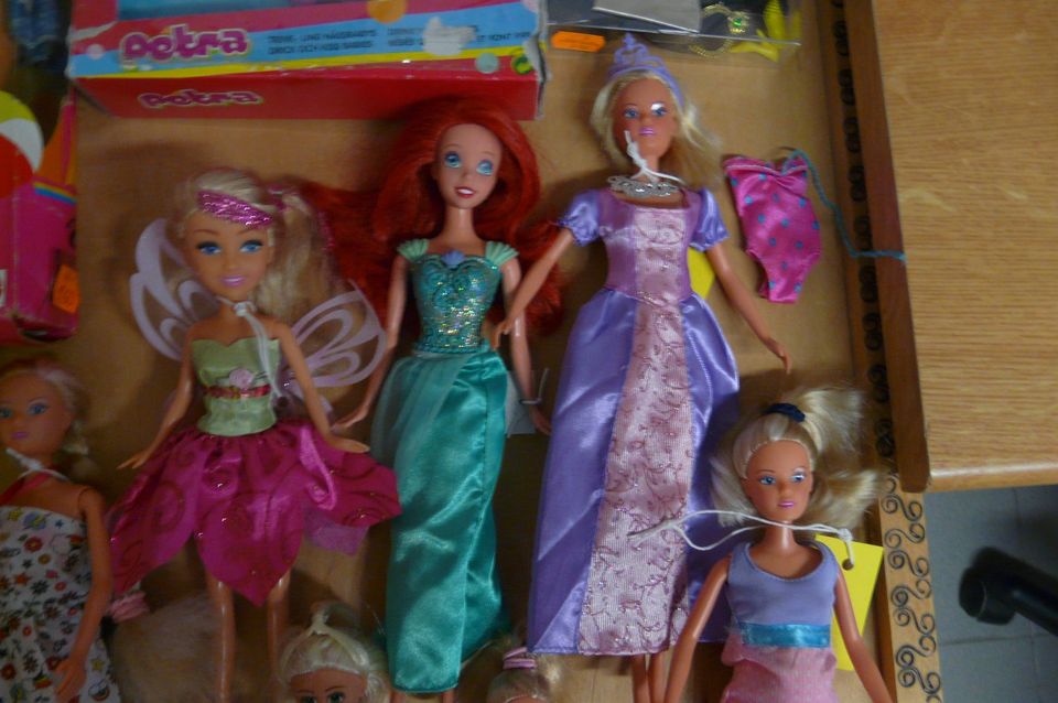 Konvolut Barbie-Puppen, Petra und Arielle mit Kleidung in Coswig (Anhalt)
