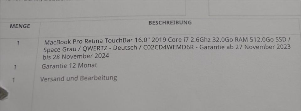 MacBook Pro 2019 16 Zoll inkl. Garantie bis NOVEMBER 2024 in Berlin