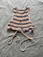 Neues Bershka Crop Top beige blau creme S ungetragen Nordrhein-Westfalen - Kleve Vorschau