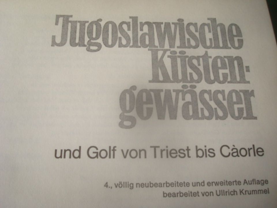 Bootsführer Handbuch Sportschiffer - Jugoslawische Küste 1974 in Velbert