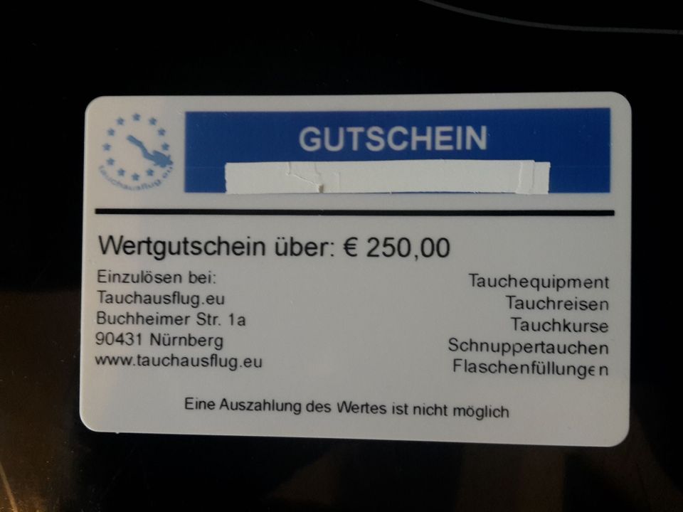 Gutschein für Tauchkurs, Tauchequipment, usw. 50 Euro GÜNSTIGER in Nürnberg (Mittelfr)