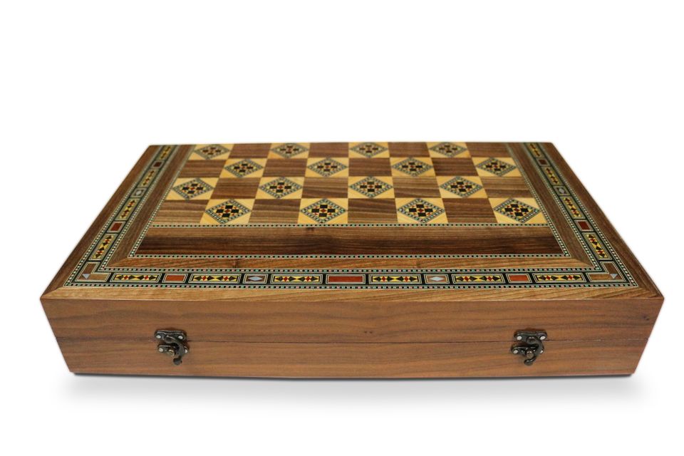60 x50 cm Holz Backgammon/Schach Brett inkl.HolzSteine&Figuren in Hamburg