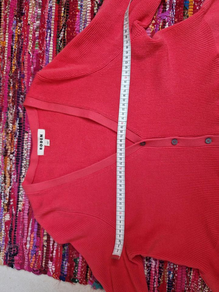 Boden direct cardigan strickjacke mit schößchen neu L orange in Stadtlauringen