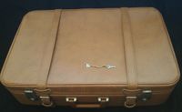 Kunstleder Koffer hellbraun aus1960er 65x44x17 cm guter Zustand Hessen - Gedern Vorschau