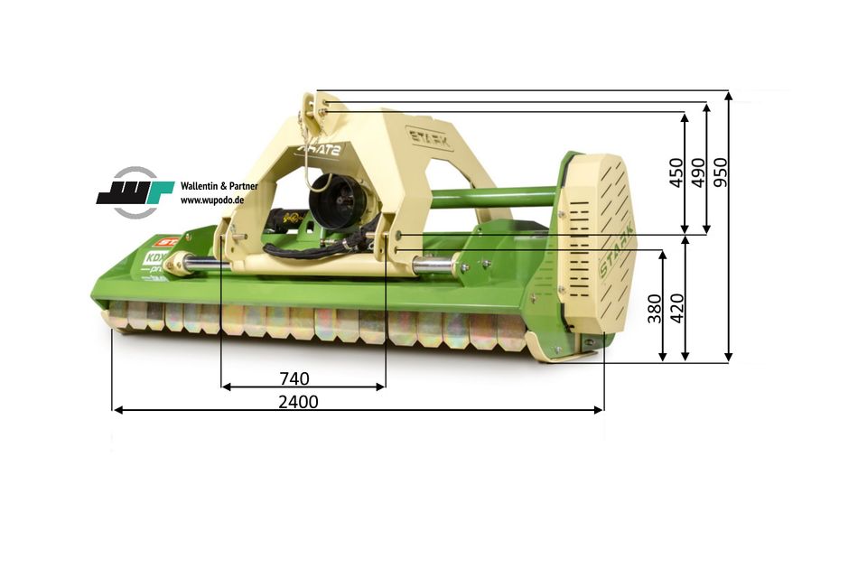 Frontmulcher KDX 220 Profi ✓ Schlegelmulcher 2,20 m ✓ STARK NEU! in Wesenberg