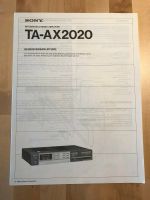 Bedienungsanleitung SONY TA-AX2020 München - Schwabing-West Vorschau