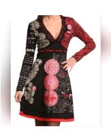 Desigual Langarmkleid Winterkleid 38 M schwarz rot Brandenburg - Strausberg Vorschau