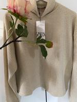 Zara Oberteil Langarm Gr.M creme/ Goldfäden  ⭐️casual chic Bayern - Niederwerrn Vorschau