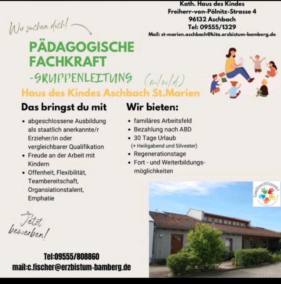Pädagogische Fachkraft Kindergarten Aschbach in Schlüsselfeld