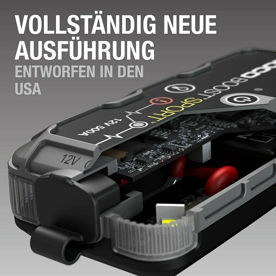 Starthilfe für leere Batterien NOCO Boost Sport GB20 500A 12V