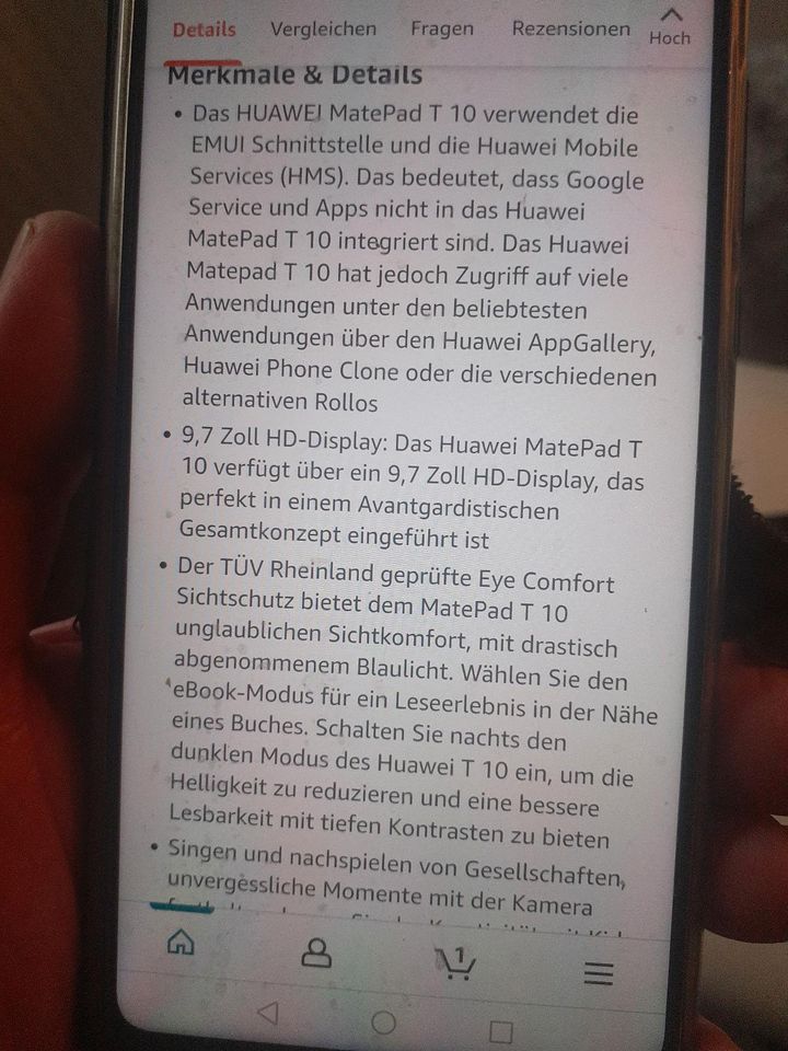 HUAWEI MATE PAD 10 in Großefehn