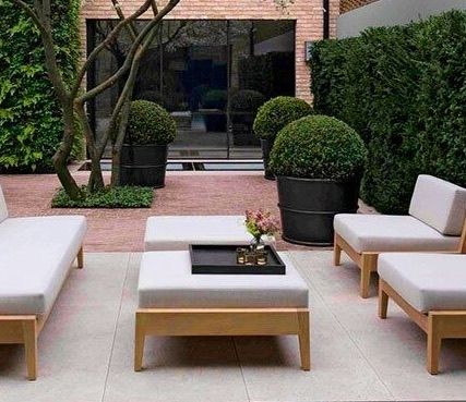 Gartensitzgruppe Sofa Outdoor Lounge Teakholz Outdoorsitzgruppe in Stelle