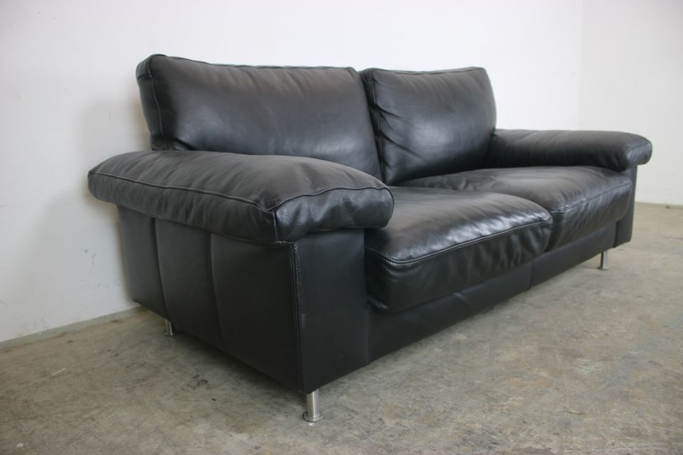 Rolf Benz Zweisitzer Sofa Echt Leder Couch Schwarz Designer in Berlin