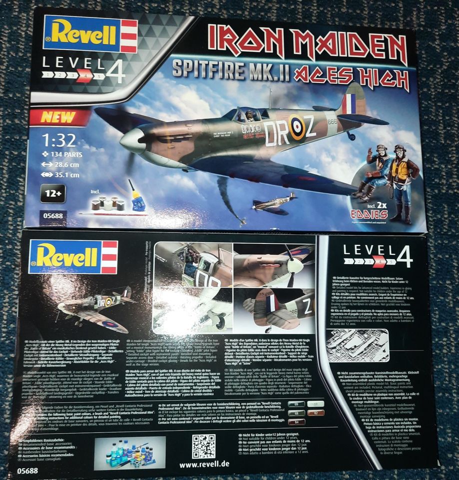 Iron Maiden figuren Revell Flugzeug  Boeing 747 Spitfire in Löbau