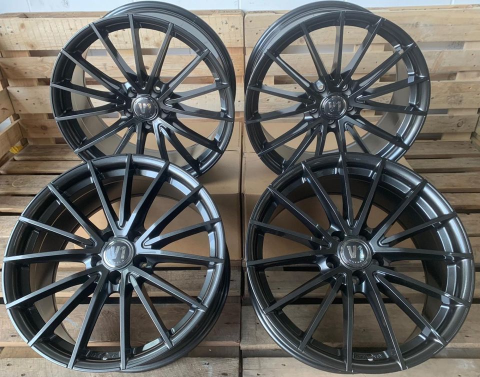 V1 Wheels V2 Felgen 18 Zoll Grau für Aiways U5 Audi A4 8D B5 8E 8H B6 B7 QB6 B8 8K B9 F4 A5 B8 8K A6 4B 4F 4G Avant F2 C8 A7 4G A8 4E 4H F8 Q2 GA Q3 Q5 8R FY TT 8J 8S MG EHS MG4 ZS EV MG5 ET35 5/112 in Rodgau