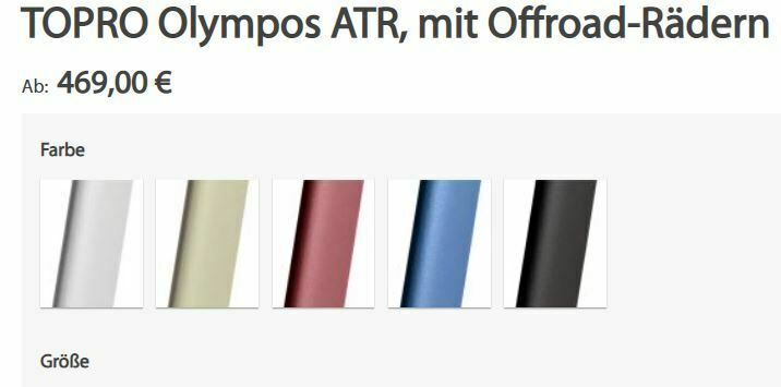 TOPRO Outdoor-Rollator Olympos ATR Große Räder TOP Qualität in Stockach