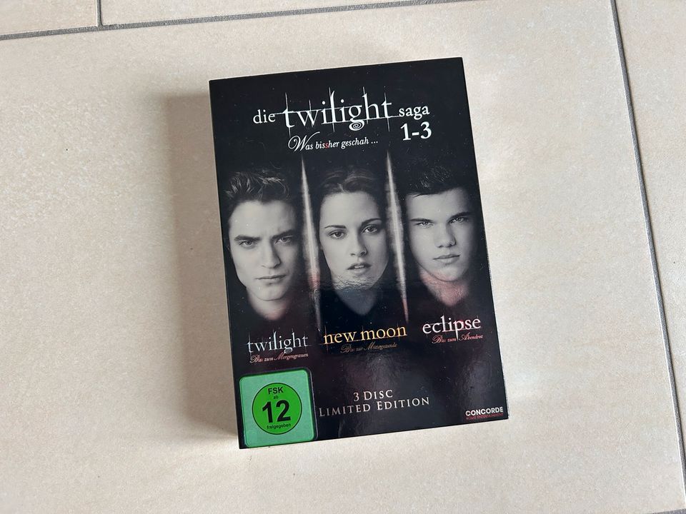 Twilight saga 1-3 DVD 3 disc new moon eclipse in Essenbach