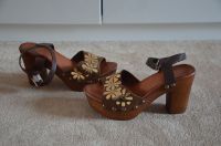 BORGO GIANNOTTI Italy Damen LEDER Holz Faux Clogs Sandale 37 w.NE Kr. München - Großhesselohe Vorschau