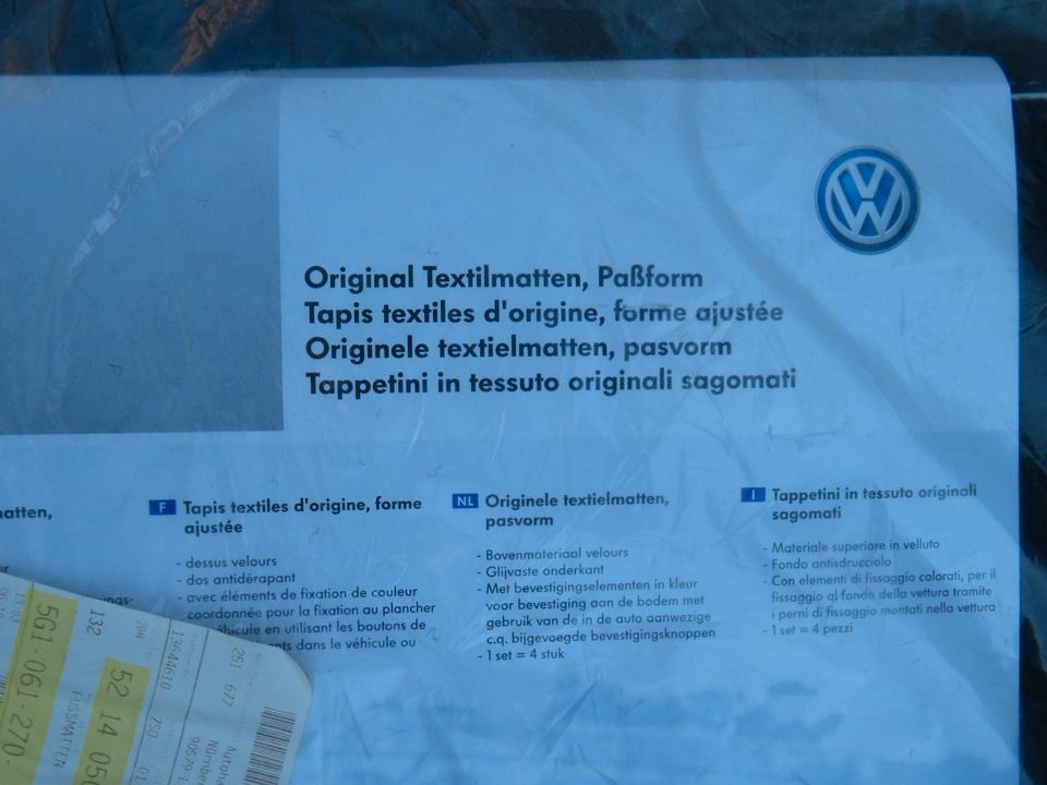 VW Golf VII  Original Textilfußmatten - NEU in Nürnberg (Mittelfr)