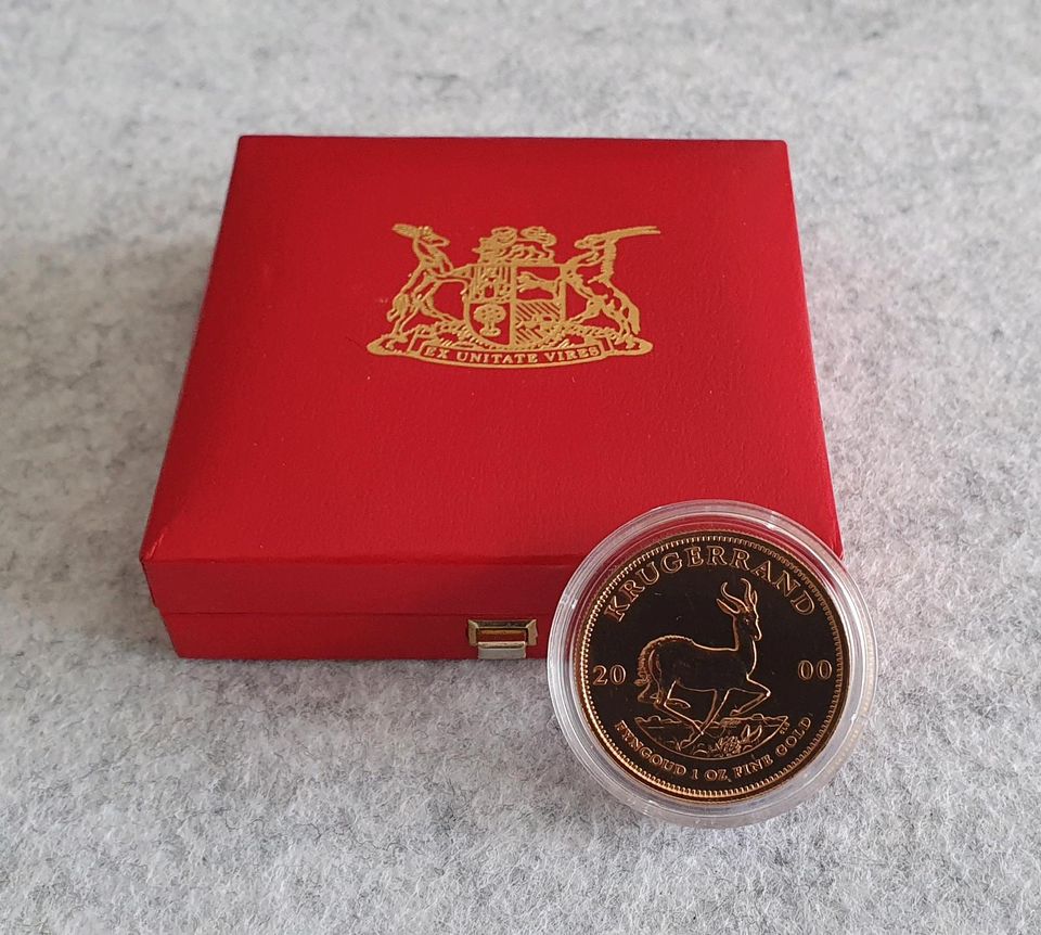 Krügerrand 1oz Krugerrand Gold 2000 TOP inkl original SA Mint Box in Neuenkirchen