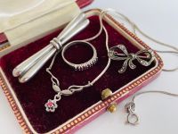 835 Silber Schmuck Set Konvolut mit Rubin Frankfurt am Main - Bergen-Enkheim Vorschau