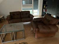 Braune Leder Couch und Sessel Nordrhein-Westfalen - Schwelm Vorschau