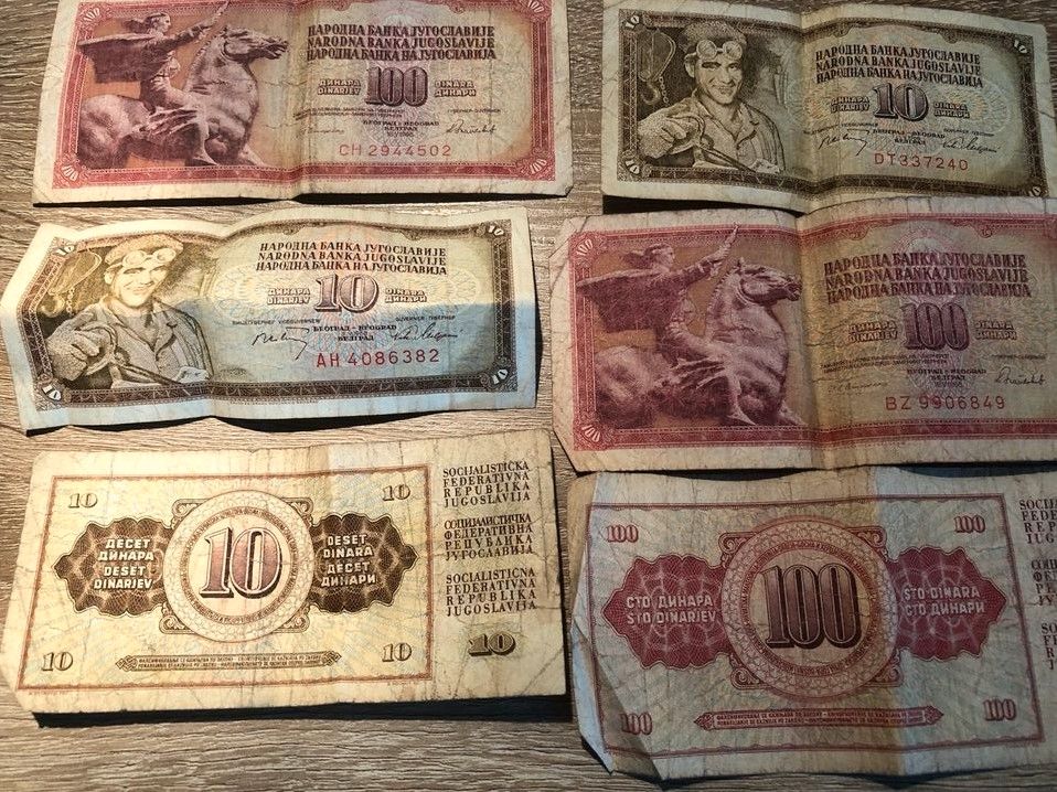 Banknoten / Geldscheine Jugoslawien 10 und 100 Dinar Stück 1€ in Hamburg