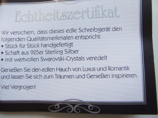 ONLINE Luxury Inspirations Kugelschreiber 925er Silber Swarovski in Berlin