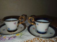 PM Mokka Tassen Kaffee  Porzellan Vintage kobaltblau handbemalt G Brandenburg - Nuthe-Urstromtal Vorschau