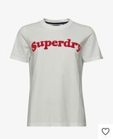 Superdry T-Shirt Shirt Weiß Schriftzug Rot M 36 38 Neuwertig Niedersachsen - Rastede Vorschau