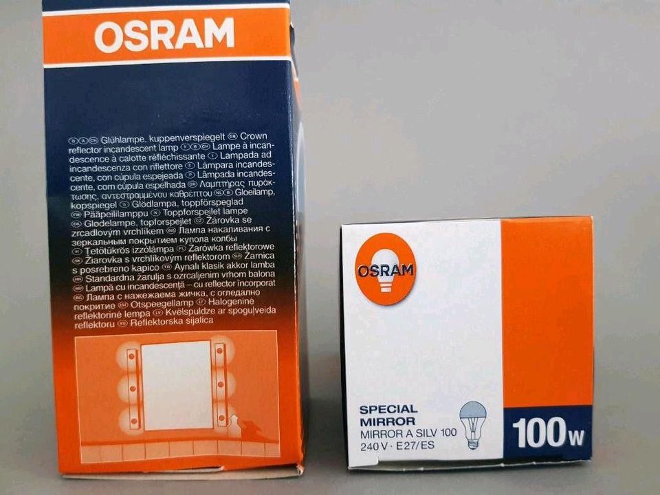NEU 10 x OSRAM 100 Watt Special Silber-Kopf E27 Leuchte Glühbirne in Billigheim-Ingenheim