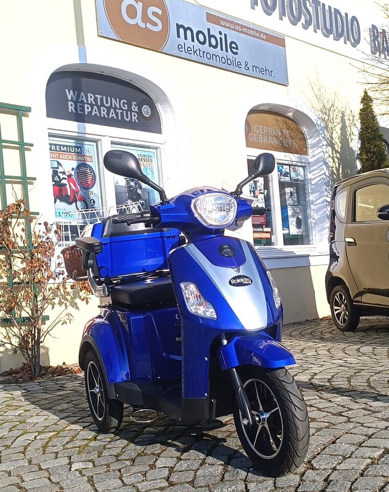 Elektromobil Seniorenmobil 25 km/h Rolektro E- Trike Hundekorb in Ortenburg