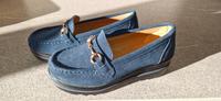 Schöne Damen Halbschuhe Wildleder Optik in Blau Gr.36. Hamburg-Nord - Hamburg Barmbek Vorschau
