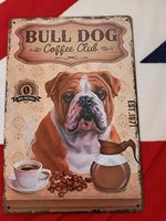 Blechschild,  Hund, Bulldogge,  Englische Bulldogge,  Vintage Leipzig - Großzschocher Vorschau