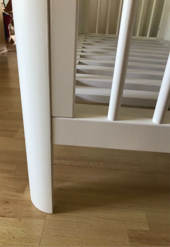 2x Babybett weiß 70x140 Buche Kojenbett inkl Matratze Zwillinge in Lüder