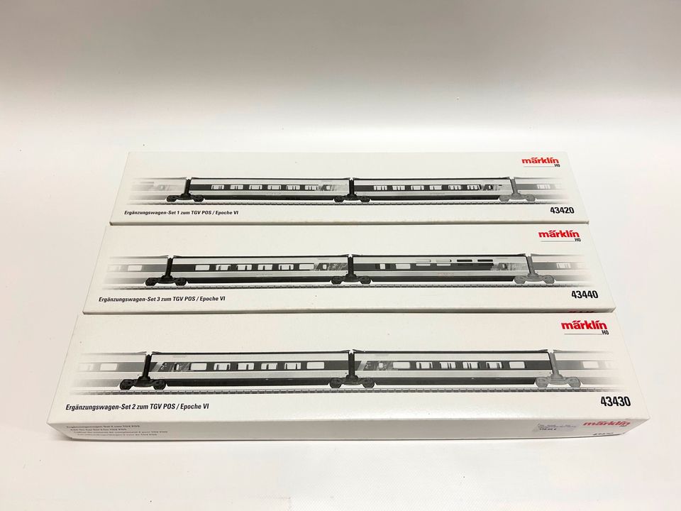 Märklin 43420, 43440, 43430 TGV Ergänzungs-Set, H0, OVP in Singen