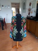 Schwarze Bluse Zara Größe XS mit floralem Muster Düsseldorf - Oberkassel Vorschau