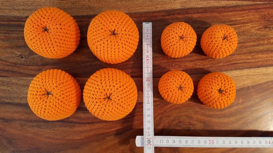 NEU XL gehäkelt Mandeine Orange Obst Kaufladen Montessori in Herne