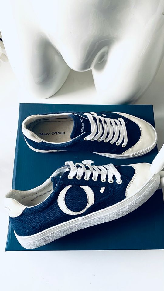 Marc O'Polo - Canvas Sneaker in dunkelblau / Gr. 42 in Lübbecke 