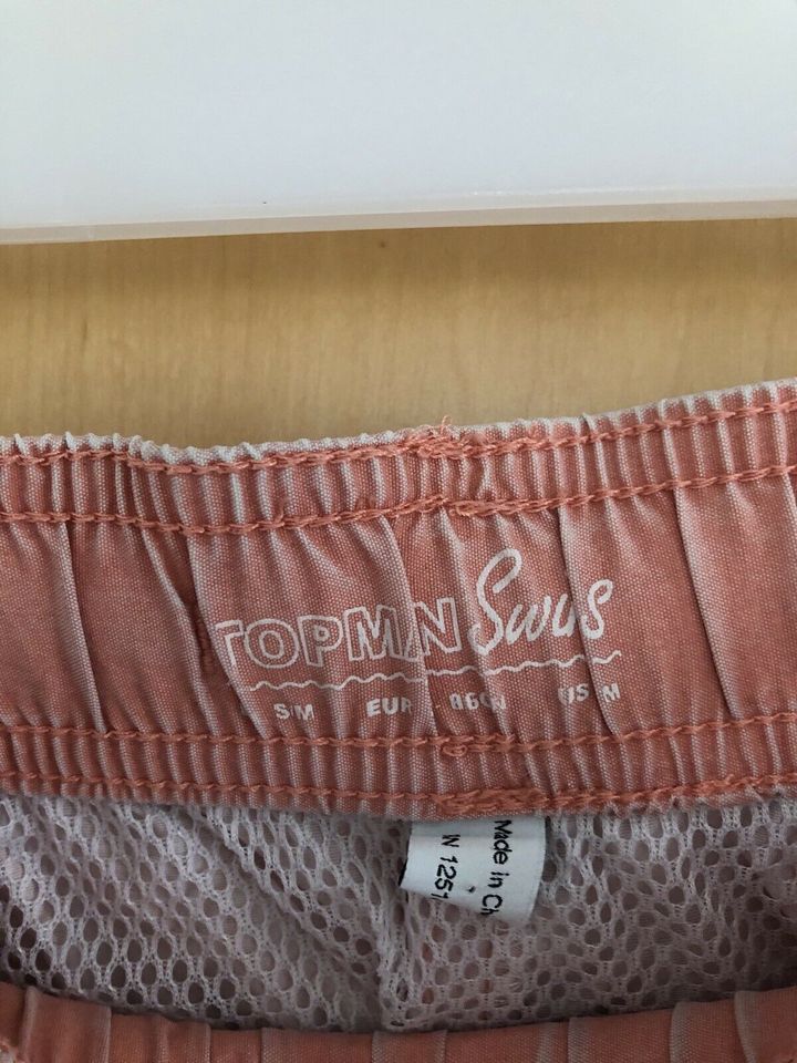 Topman Swim orange Lachs apricot S M Badehose Badeshorts in Gievenbeck