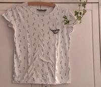 T-Shirt-Größe M/38-weiß,türkis-Ananas-Hawaii-Print-Oberteil-Damen Niedersachsen - Edewecht Vorschau