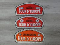 Original Ralley Schilder Tour d' Europe 1974 1976 1978 Parchim - Landkreis - Leezen MV Vorschau