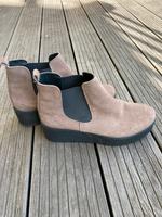 Boots leichte Plateausohle halbhoch grau-beige Bremen - Horn Vorschau