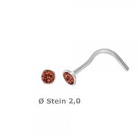 925 Silber Nasenstecker mit 2 mm rot Zirkonia NEU Thüringen - Erfurt Vorschau