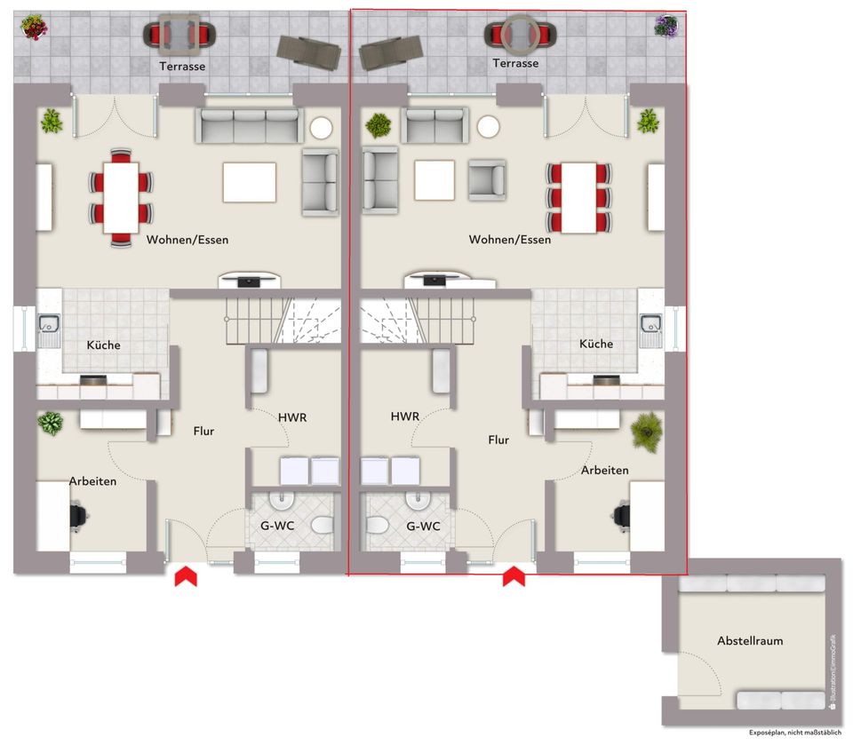 Neubau einer modernen Immobilie in KfW 40 EE in Ganderkesee